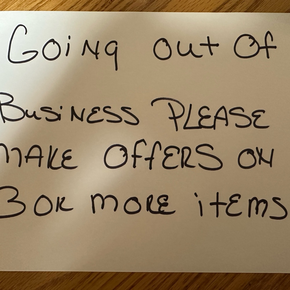 going out of businesses please combine 3 or more items and make offers